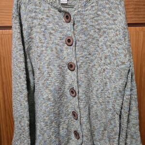 Vintage Alps Womens Knit Sweater Button Down Cardigan Size XL